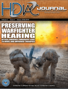 HDIAC Journal Winter 2018 - Preserving Warfighter Hearing_Optical Coherence Tomography Leads To Novel and Improved Therapies