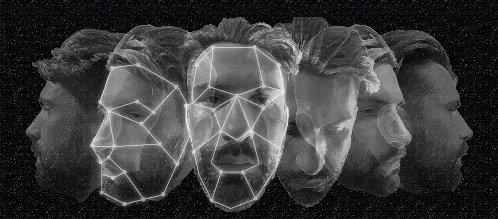 Image of biometric facial profiles side-by-side