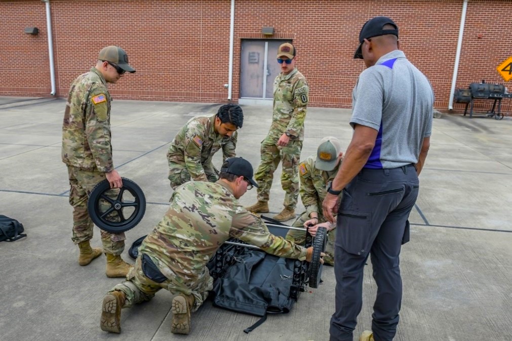 soldiers working on the CBRN DRS Equipment Cart