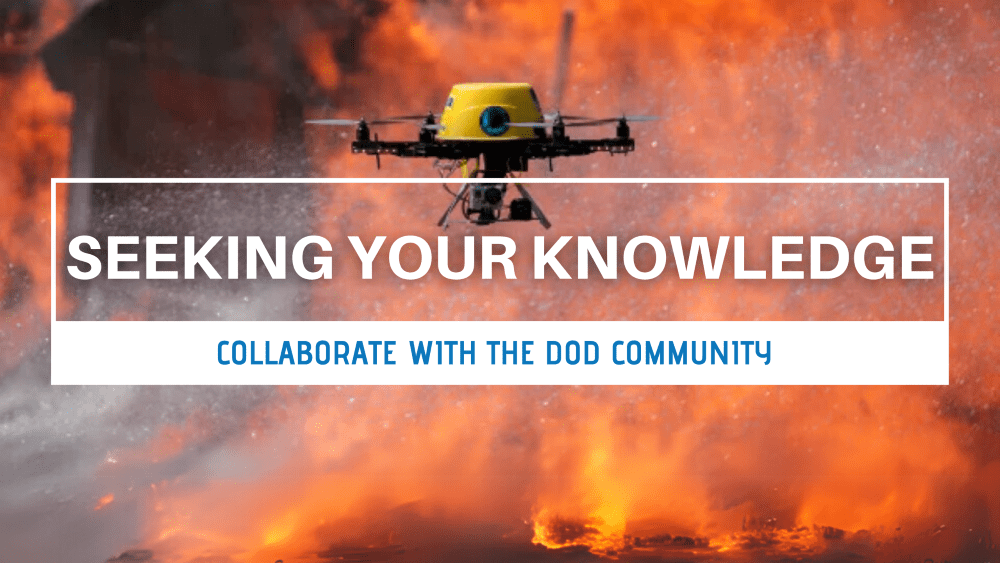 Drone flying amid fires.