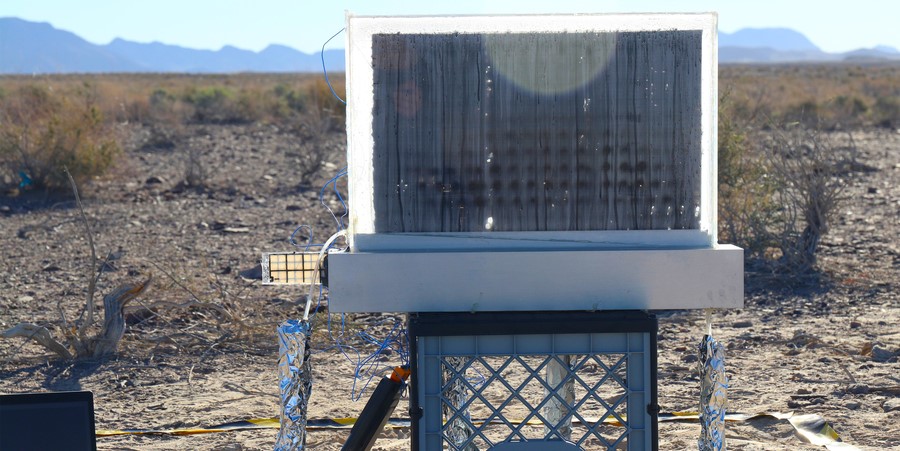 A new passive water harvester, developed by MIT engineers, harvests water from air. The team showed the device can collect water even in dry environments such as Death Valley, pictured here. Credit: Image courtesy of the researchers