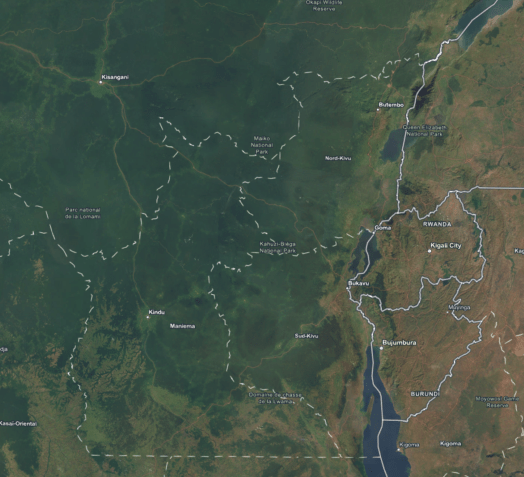 Map focused on Goma