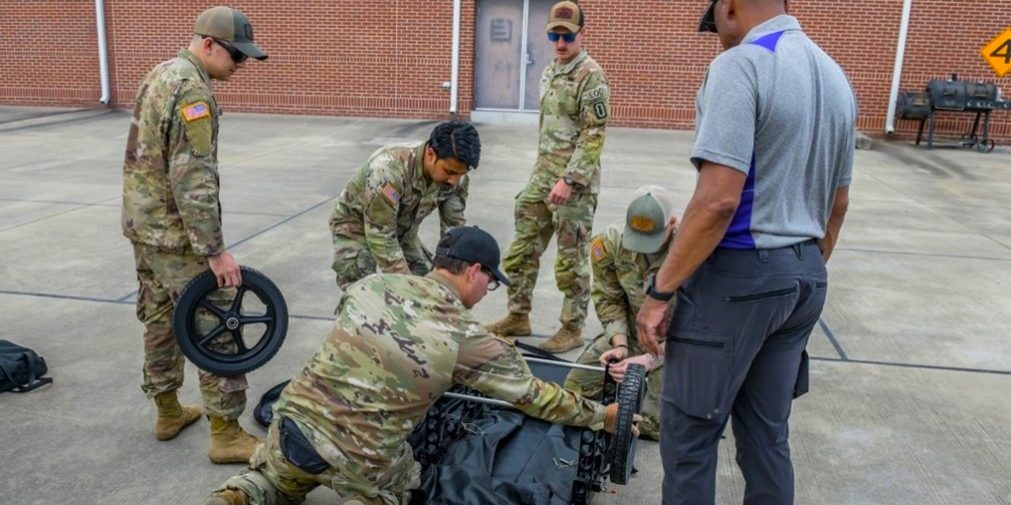 soldiers working on the CBRN DRS Equipment Cart