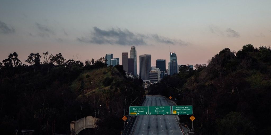 Empty Streets of Los Angeles. (Source:  NASA).