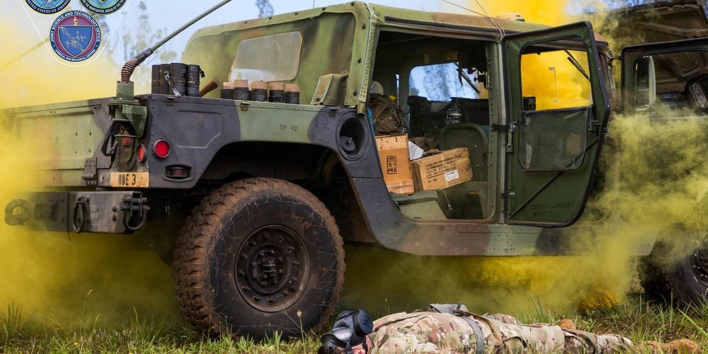 Courtesy Photo | 25th Infantry Division soldiers test their knowledge of chemical, biological, radiological, and nuclear (CBRN) hazards during their Non-Commissioned Officer/Soldier of the Year competition held at Schofield Barracks, Hawaii. Soldiers must react to chemical attack, perform first aid for nerve agent injuries, identify chemical agents, and compose a CBRN 1 Report (U.S. Army photo by Sarah D. Williams).