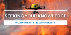 Drone flying amid fires.