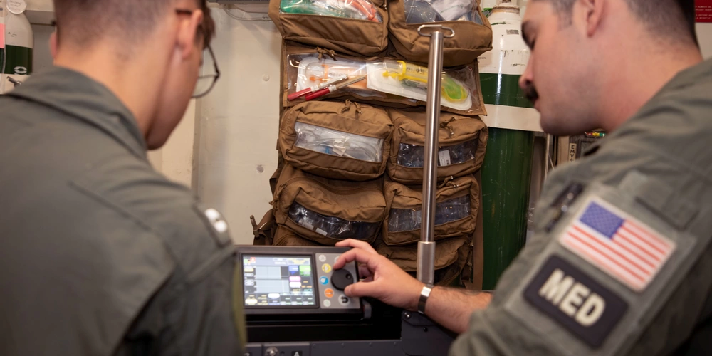 Source: U.S. Navy photo by Bobbie A. Camp, https://www.dvidshub.net/image/8072103/en-route-care-system-deploys-aboard-eisenhower-carrier-strike-group