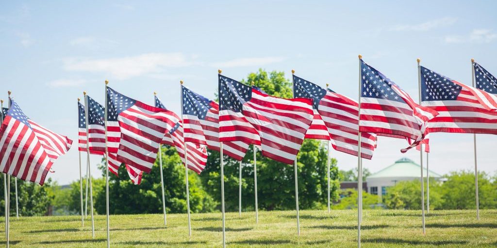 American flags